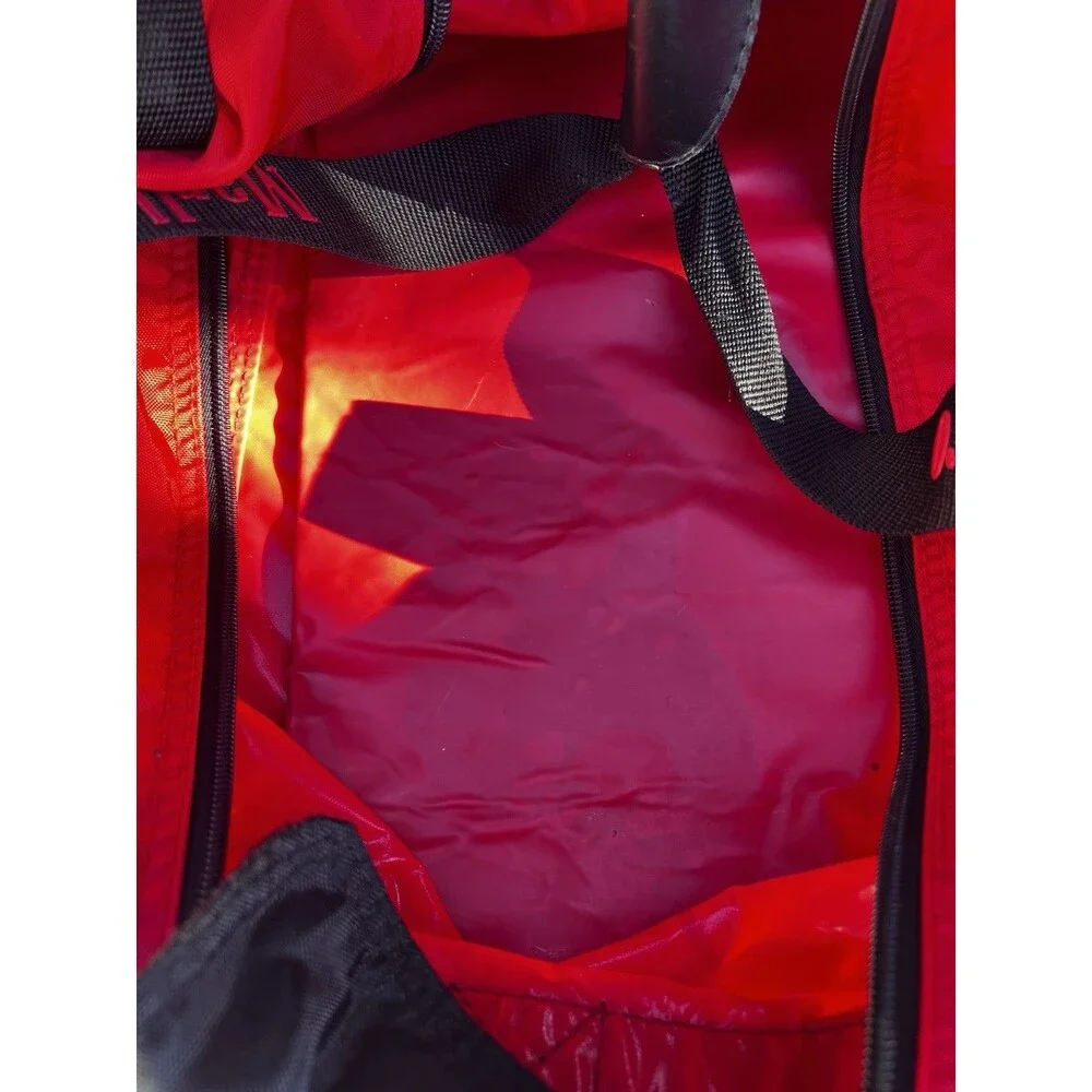 Y2K Vintage 90s Marlboro Red Duffle Gym ￼ Marlboro Miles Travel Bag 20” Strap